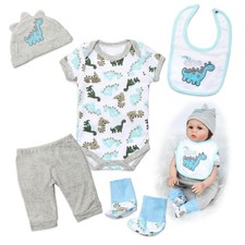 Reborn Baby Dolls Clothes 22 inch Dinosaur Outfit for 20-23inch Reborn Doll B...