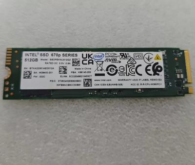 Intel 670p Series SSDPEKNU512GZ 512GB 2280 M.2 PCIe NVMe Solid State Drive