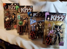 KISS Band Full Set Of McFarlane Action Figures 1997new But Poorly Stored