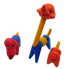 Tupperware Tupper Toys Zoo It Yourself Animal Plastic Vintage Lot 1966