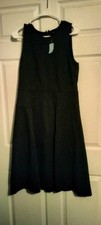 NWT Ann Taylor dark gray Sleeveless Knit Stretch Women’s Dress Size 12