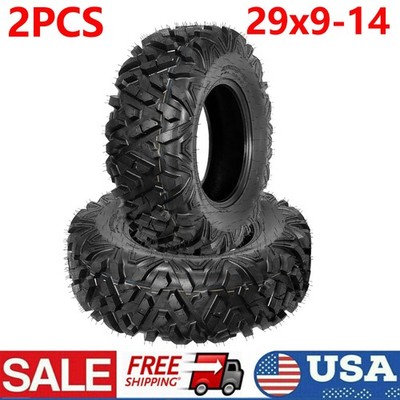 2PCS 29x9-14 29x9x14 All Terrain ATV UTV Mud Tires 6 Ply Tubeless Trail Tires