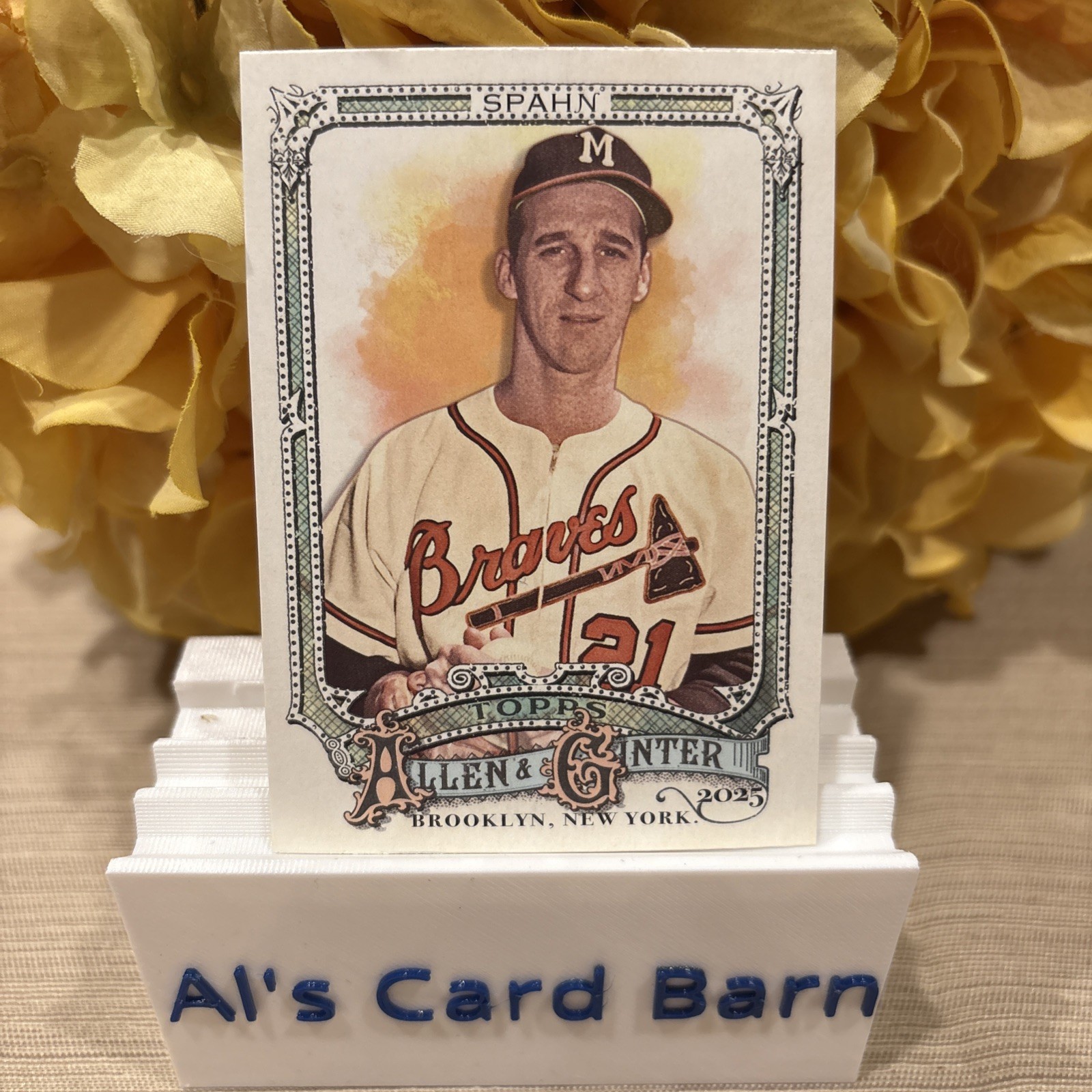 2025 Topps Allen & Ginter Warren Spahn #33 Milwaukee Braves HOF Baseball Card