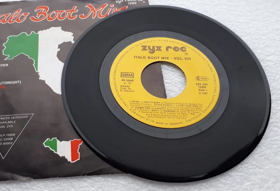 Italo Boot Mix Single Vol. 8 Zyx Rec 1280 GEMA 1987. - Bild 3 von 4