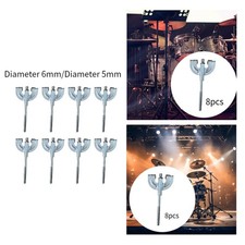 8Pcs Bass Drum Claws Wear Resistant Hardware Fit Most Floor Tom Lugs Drum Mount