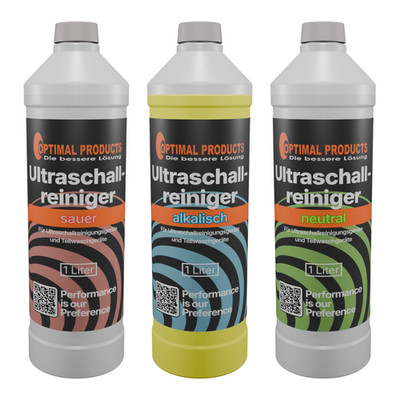 Ultraschallreiniger - Universal-Set alkalisch, sauer, neutral jeweils 1 Liter
