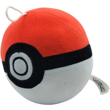 Pokemon Pokeball Plush Red White Black Soft Ball Stuffed Toy by Toy Factory