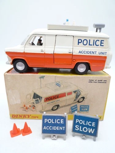 VINTAGE DINKY TOYS 287 FORD TRANSIT MK1 POLICE ACCIDENT UNIT & ORIGINAL BOX 1967