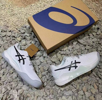 New Asics Gel Resolution 9 men's white fashion shoes with box included
