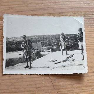 WWII Photo British Army Soldiers In Helmets Brenner Haifa