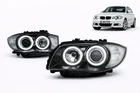 Headlight Angel Eyes for BMW 1 Series E81 E87 E82 E88 2004-11 VP04 Black LHD RHD