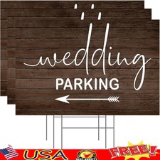 Directional Wedding Signs W/ Metal H-Stakes Double Sided Print Venue Guide New