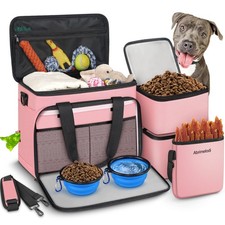 6 Set Dog Travel Bag, Large Pet Supplies for Dogs, Includes 2 Collapsible Dog...