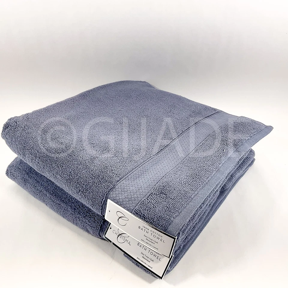 Toalla de baño Charisma 2 piezas 30" X 56" 100 % algodón Oeko Tex azul nueva Foto 3 de 4