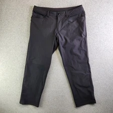 Lululemon Pants Mens 34x27 Black ABC Classic Fit Warpstreme Commute Golf Trouser