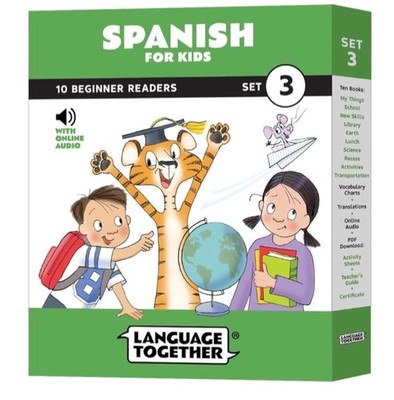 Spanish for Kids Set 3: Beginner Reader Box Set   10 Readers with Online Audio |
