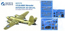 Quinta Studios 1/72 B-26B MARAUDER SET INTERNI STAMPATI E COLORATI 3D Hasegawa