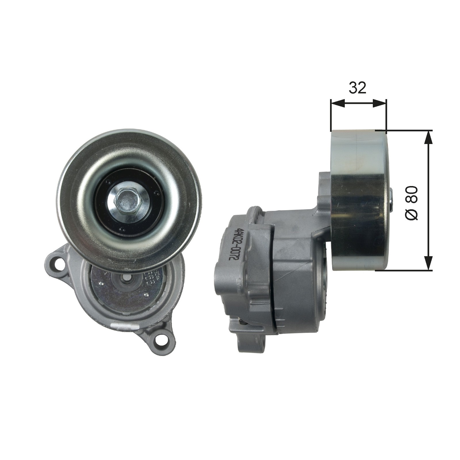 T38489 GATES BELT TENSIONER, V-RIBBED BELT FOR SUBARU