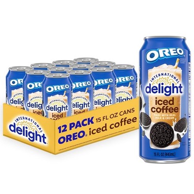 International Delight Iced Oreo Coffee Drink 15 oz ( Pack of 12 )~08/2026