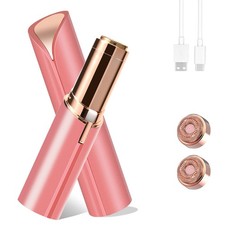Rose Gold Facial Hair Removal Device for Women Rechargeable with 4 Heads