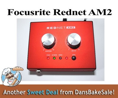 Focusrite RedNet AM2 Stereo Dante Headphone Amp and line-out  interface - Sweet!
