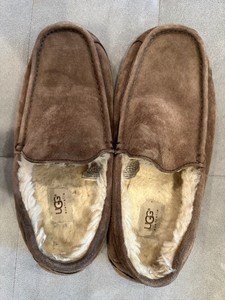 UGG DUNE MEN\'S SUEDE SHEARLING‎ SLIP ON SLIPPERS UGG Dune Slip On Slippers Mens 10 Brown Suede Sheepskin  main image 4