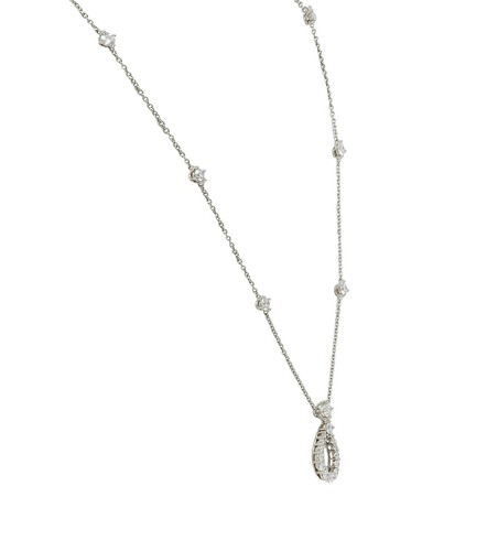 Harry Winston 2.65 CTW Diamond Platinum Contemporary Loop Station Necklace - Picture 7 of 8