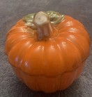 Pumpkin Harvest Ceramic Salt and Pepper Shakers, Bowl & Spoon Rest For Fall — photo 3