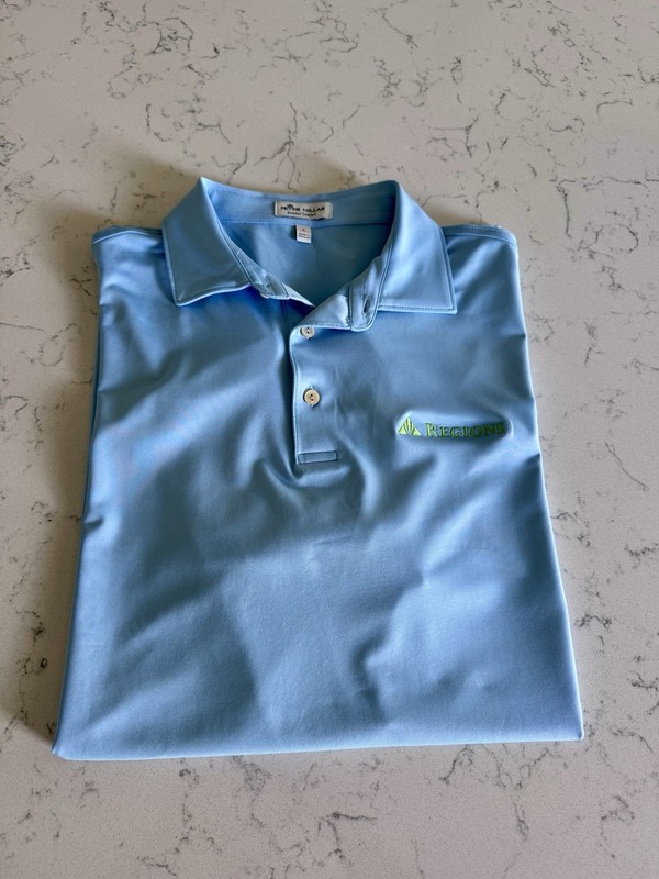 Peter Millar Summer Comfort Blue Polo FedEX St. Jude Invitational - Size Large