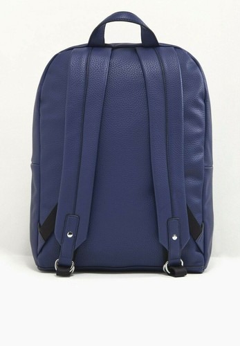 Calvin Klein Laptop Backpack Carry Bag Blue Vegan Pebble Leather RRP$269 NWT - 第 3/14 張圖片