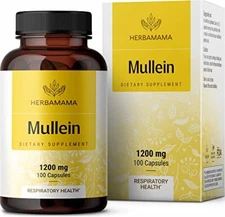 Mullein Leaf Capsules - Lung Cleanse - Respiratory Health - Mullein Leaf herb...