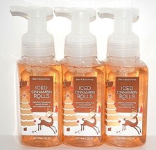 3 BATH BODY WORKS ICED CINNAMON ROLLS GENTLE FOAMING HAND SOAP WASH 8.75 OZ