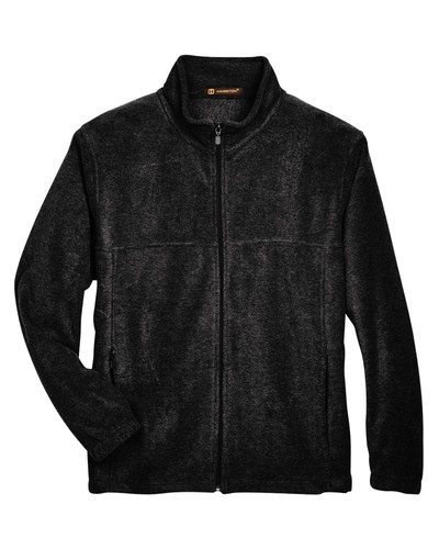 Harriton Mens Full-Zip Fleece Anti-pill jacket with zipper pockets M990 NEW SALE - Picture 2 of 24