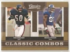 Mike Singletary Bears 2010 Classics Combos GOLD 37/100