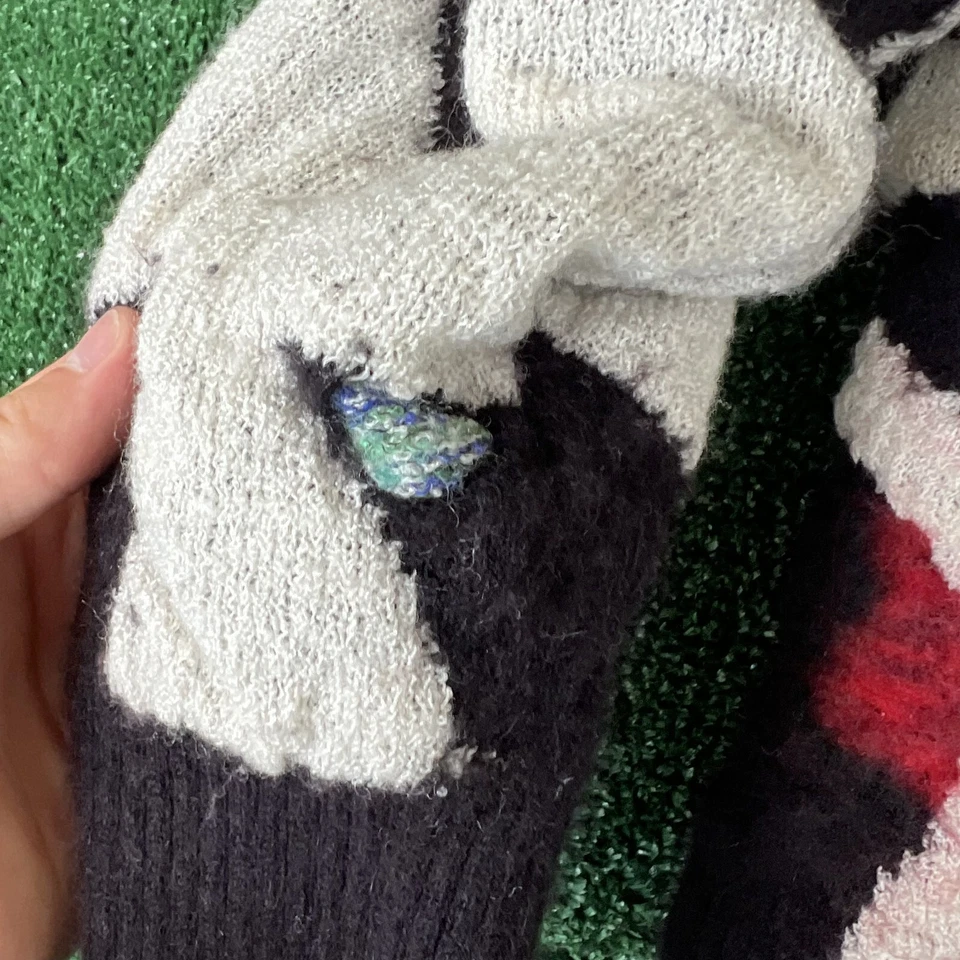 VTG Coogi Style Sweater Womens Small Black 3D Knit Henley Wool Acylic 80s 90s - Image 3 of 4