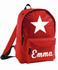 Kids Bag Personalised Backpack Rucksack Add Name Star Boys Girls School Cycle