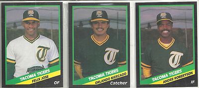 1988 CMC  25-card Tacoma Tigers Minor League Team Set  Felix Jose  Luis Polonia