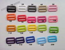 25mm 1" Tri-Glide Slider Adjustable Plastic  Buckle 3 Bar Slider Webbing Strap