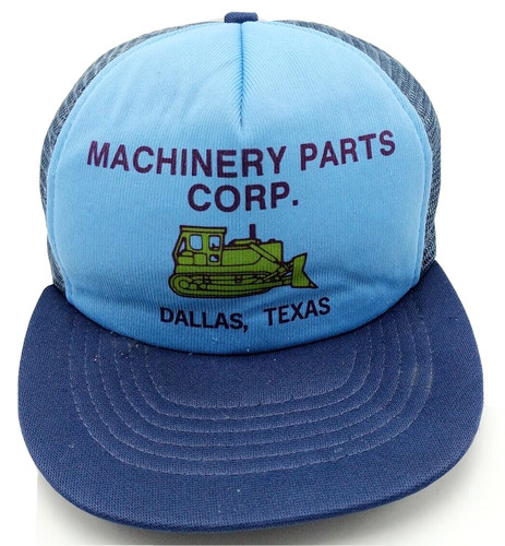 MACHINERY PARTS CORP hat vintage blue adjustable snapback cap Dallas Texas