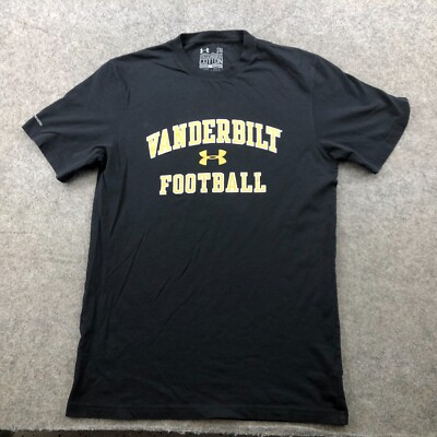 Vanderbilt Commodores Shirt Mens Small Black Spell Out Charged Under Armour