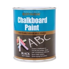 Rust-Oleum Chalkboard Paint Black Matt 750ml Durable Quick-Drying Formulation
