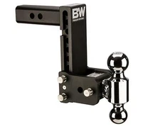 B&W Trailer Hitches Trailer Hitch Ball Mount - 2" Model 10 Blk T&S Dual Ball 2-