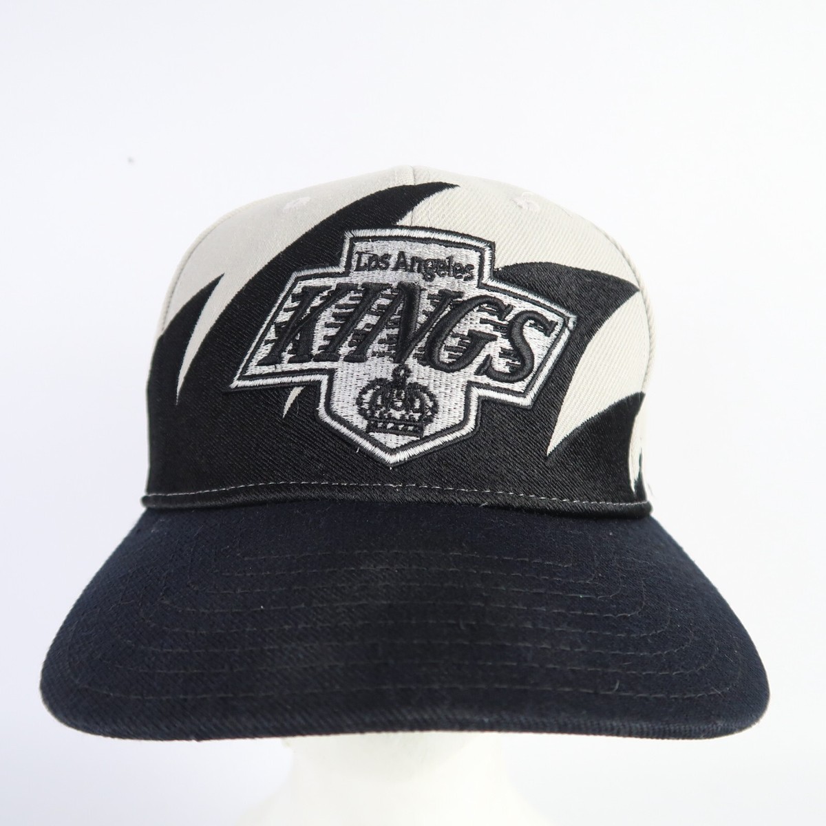 90s　Los Angeles NHL Kings　キャップ　ブラック　ほぼ未着 Vtg Los Angeles Kings Hat Cap Fitted Mens 7 Black Gray NHL Hockey