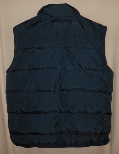 Down Vest Puffy Puffer Blue Nylon Camping Hiking Ski Alexander's Medium - Picture 2 of 5
