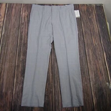 Perry Ellis NEW NWT Mens Slim-Fit Twill Dress Pants Light Grey 36x32 Golf