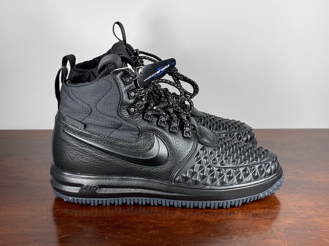 Nike Lunar Air Force 1 High Duckboot '17 LF1 Triple Black PRM 916682-002 Sz 8.5 | eBay