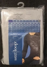 Men's XX Large Double XL West Loop Two Piece Warm Thermal Set Grey Gray Gift NIP