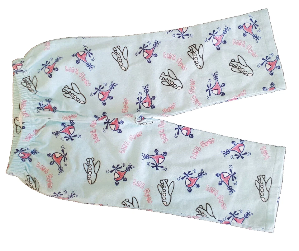 С ЯРЛЫКАМИ мальчиков размер 1 светло-синий вертолеты самолеты длинная фланель зимние PJ пижамы - Изображение 3 из 3