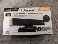 Aluratek Live 4K Webcam - Black/Silver (AWC4KF)