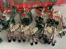 Vintage 1980's Christmas Lighted Angel Orchestra Santa's Factory 16 Songs TESTED